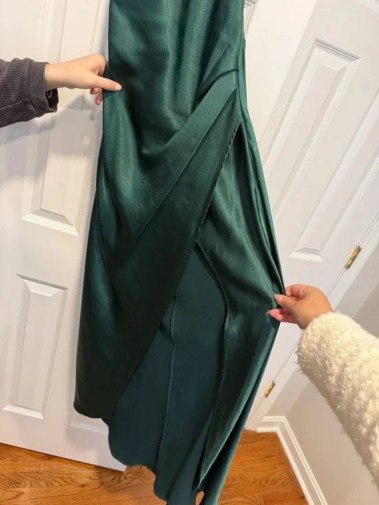 Hello Molly Emerald Halter Satin Maxi Dress - Picture 5 of 5